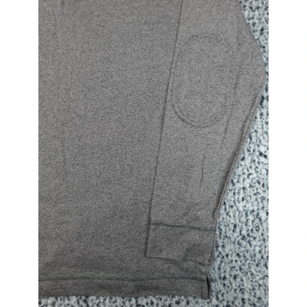 Rodd‎ & Gunn Quarter Zip Pullover Mens Large Grey Brown Elbow Patches Excellent